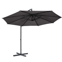 Outdoor Umbrella 3M Cantilever Beach Garden Patio Charcoal