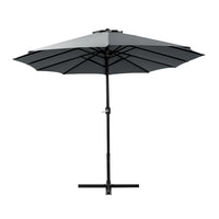 Outdoor Umbrella Twin Umbrellas Beach Stand Garden Base Sun Patio 4.57m
