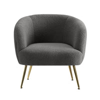 Armchair Lounge Chair Accent Chairs Arm Armchairs Sherpa Boucle Charcoal