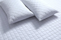 Elan Linen 100% Cotton Quilted Fully Fitted 50cm Deep Single Size Waterproof Mattress Protector