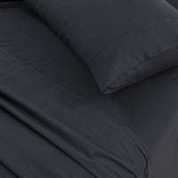 Elan Linen 100% Egyptian Cotton Vintage Washed 500TC Charcoal King Bed Sheets Set