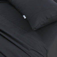 Elan Linen 100% Egyptian Cotton Vintage Washed 500TC Charcoal Queen Bed Sheets Set