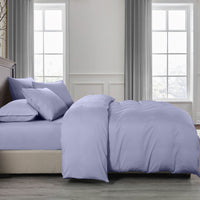 Royal Comfort 2000TC 6 Piece Bamboo Sheet & Quilt Cover Set Cooling Breathable - King - Grey