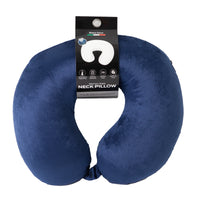Milano Decor Memory Foam Travel Neck Pillow With Clip Cushion Support Soft Blue