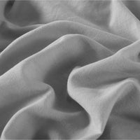 Royal Comfort Hemp Braid Cotton Blend Quilt Cover Set Reverse Stripe Bedding - Queen - Light Grey