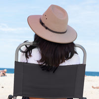 Havana Outdoors Beach Chair 2 Pack Folding Portable Summer Camping Outdoors - Black