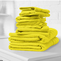 Royal Comfort Eden Egyptian Cotton 600GSM 8 Piece Luxury Bath Towels Set - Yellow