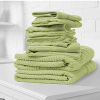Royal Comfort Eden Egyptian Cotton 600GSM 8 Piece Luxury Bath Towels Set - Spearmint