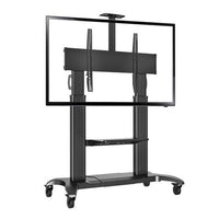 NORTH BAYOU HEAVY DUTY MOBILE TV STAND CF 100 60 - 100 UP TO 90KG HEIGHT ADJUSTABLE