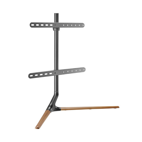 BRATECK Modern Linear Tabletop TV Stand For 49'-70' TVs -- Matte Black & Walnut