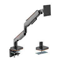 BRATECK Single Heavy-Duty Gaming Monitor Arm Fit Most 17'-49' Monitor Up to 20KG VESA 75x75,100x100