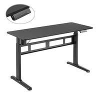 BRATECK Stylish Single-Motor Sit- Stand Desk (Black) 1400x600x7401200mm