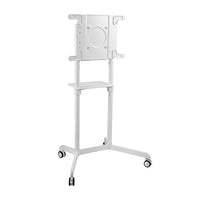 BRATECK Rotating Mobile Stand for Interactive Display Fit 37'-70' Up to 70Kg - White VESA 200x200,400x200,300x300,600x200,350x350,400x400,600x400