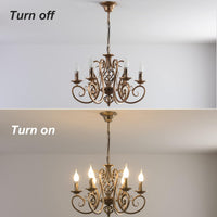 French Country Chandelier, 6 Lights, Rustic