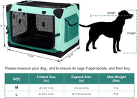 4-Door Dog Soft Crate Portable, Steel Mesh