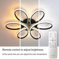 Modern LED Chandelier Flush Mount Lamp Remote Control (60cm)