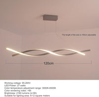 Modern LED Chandelier Lighting (Grey, L120cm)