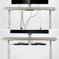 2 Pack Under Desk Cable Management Tray, White