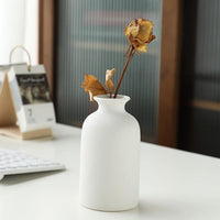 Ceramic Set of 3 Modern White Vases for Home Dýÿcor