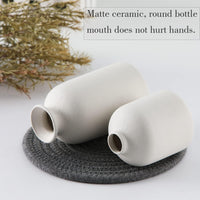 Ceramic Set of 3 Modern White Vases for Home Dýÿcor