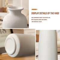 Ceramic Set of 3 Modern White Vases for Home Dýÿcor