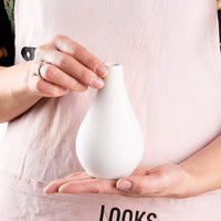 Ceramic Set of 5 White Vases for Home Dýÿcor