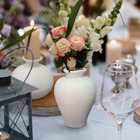 Ceramic Set of 5 White Vases for Home Dýÿcor