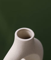 Ceramic Set of 2 Creative White Vases for Home Decor