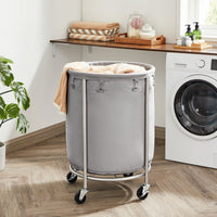 Laundry Basket Wheels, Grey Silver