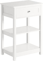 Bedside Table with Drawer Shelves 