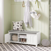 Shoe Cabinet Bench, White