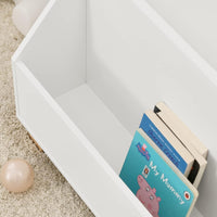 Kids Storage Bookcase 3 Compartments, White