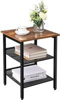 Side Table, 2 Mesh Shelves