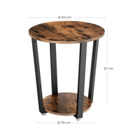 Round Side Table Shelf