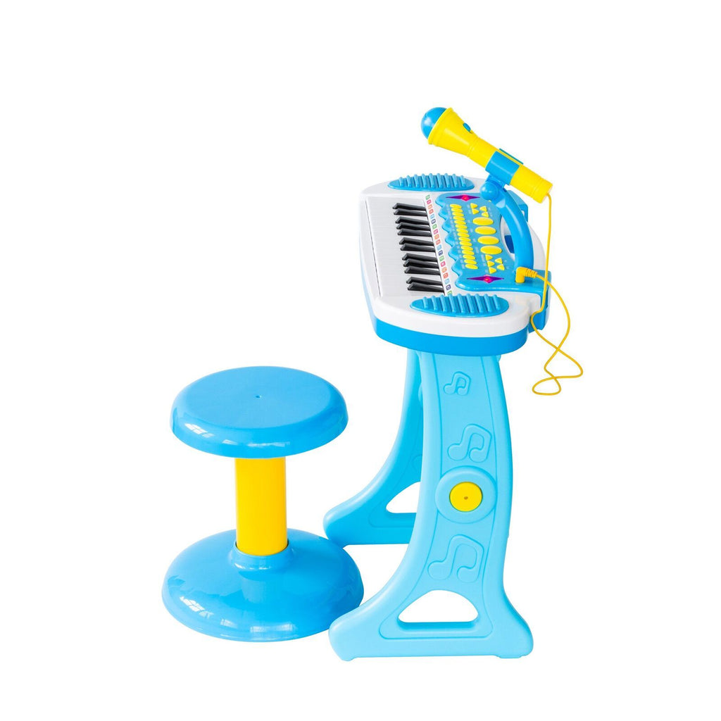 Children's Electronic Keyboard with Stand (Blue) Musical Instrument To