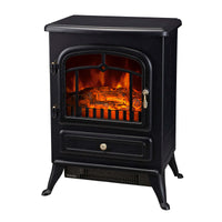 Electric Fireplace Heater w/ Real Flame Effect & 2 Heat Settings