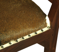 Wilson Genuine Goat Hide Single Seater Stool/Bench (Mahogany)