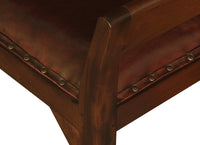 Wilson Genuine Leather Single Seater Stool/Bench (Mahogany)