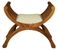 Sloan Single Seater Upholstered Stool (Light Pecan)
