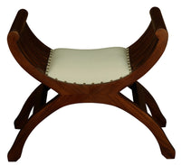 Sloan Single Seater Upholstered Stool (Mahogany)