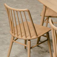 Riviera Solid Oak Dining Chair - Set of 2 (Natural)