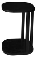 Oslo Solid Mindi Timber Side Table (Black)
