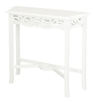Sierra Carved Sofa Table (White)