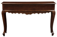Seine 2 Drawer Carved Sofa Table (Mahogany)