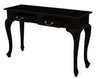 Queen Ann 2 Drawer Sofa Table (Chocolate)
