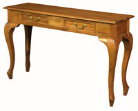 Queen Ann 2 Drawer Sofa Table (Light Pecan)