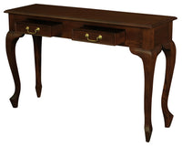 Queen Ann 2 Drawer Sofa Table (Mahogany)