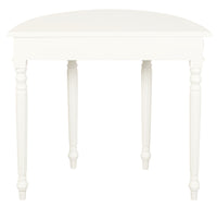 Turn Leg Half Round Sofa Table (White)