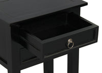 Elliot 2 Drawer Lamp Table (Black)
