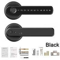 Electronic Smart Door Lock Handle Digital Fingerprint Password Bluetooth Key APP